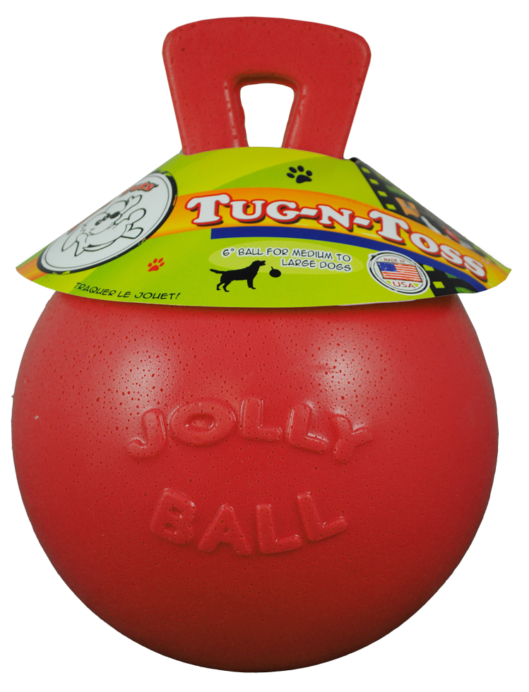 Jolly Pets Jolly Tug-n-Toss balle de jeu pour chien Rouge M 15 cm