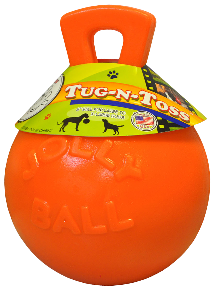 Jolly Pets Jolly Tug-n-Toss Hundespielball Orange L 20 cm