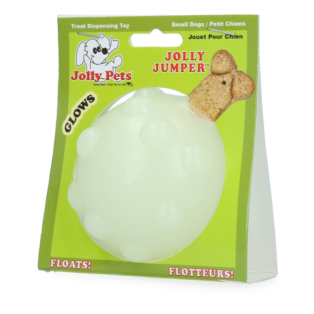 Jolly Pets Jolly Jumper Springball Hundespielzeug Glow in the Dark S 7,6 cm