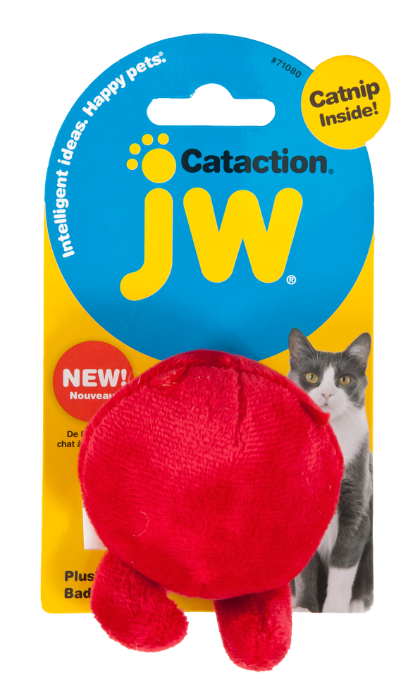 JW Cataction peluche Bad & Good Cuz jouet pour chat à l'herbe à chat
