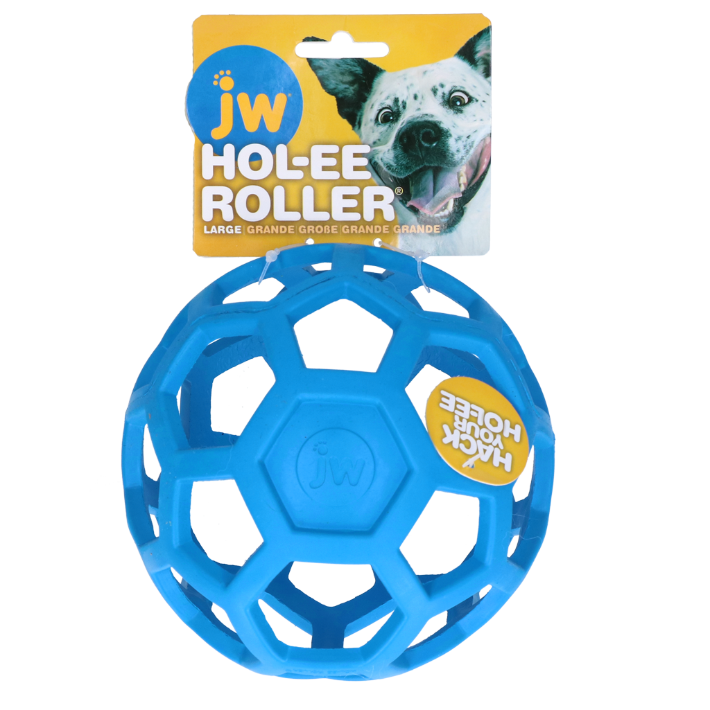 JW Hol-ee Roller jouet pour chien Bleu Large