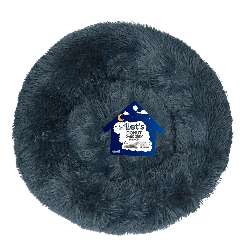 Let's Sleep Donut panier gris foncé XL