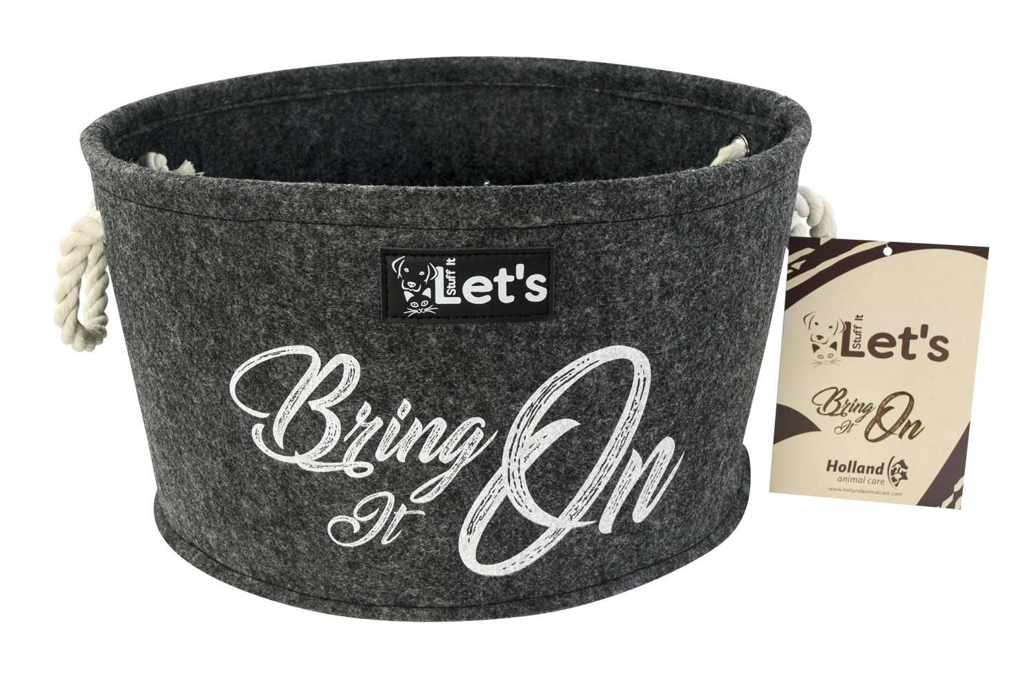 Let's Sleep Let's Stuff It Bring it On Aufbewahrungskorb Anthrazit