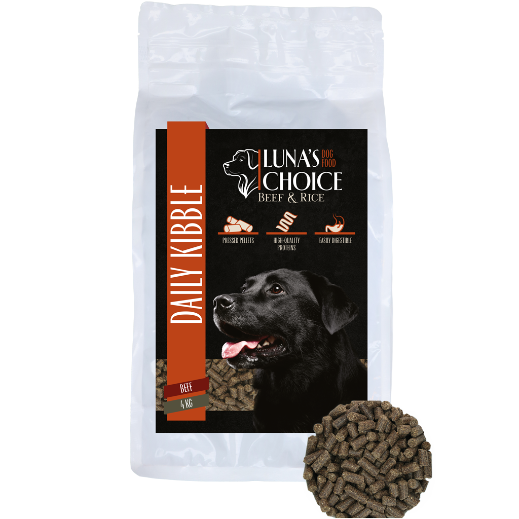 Luna's Choice Adult Bœuf/Riz croquettes pour chien 4 kg