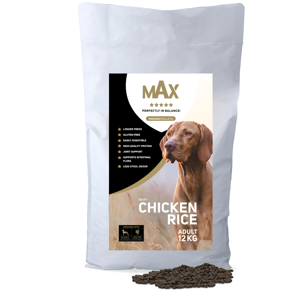 Max Adult gepresste Brocken Huhn & Reis Hundefutter 12 kg