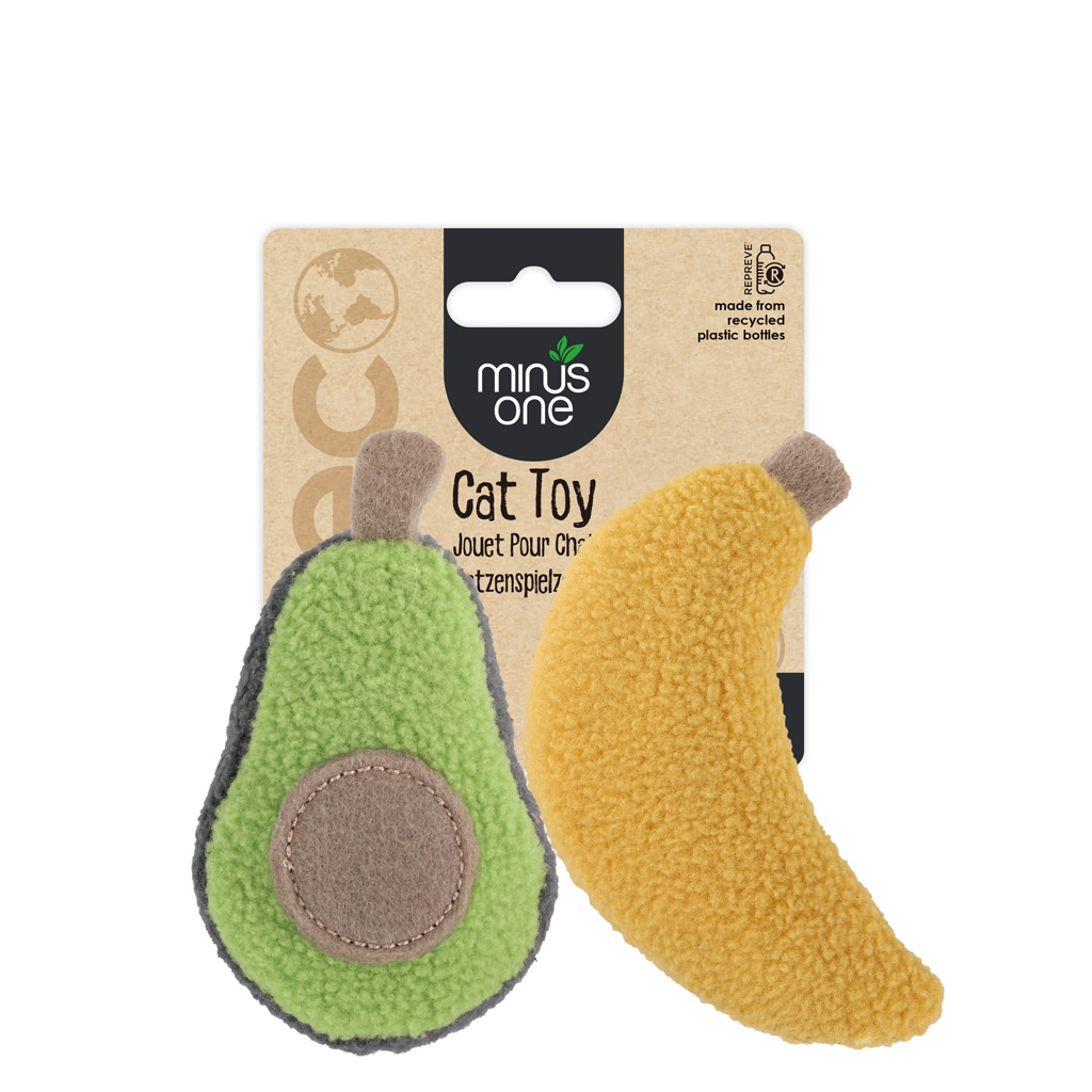 Minus One Fruit jouets pour chat Avocat et Banane
