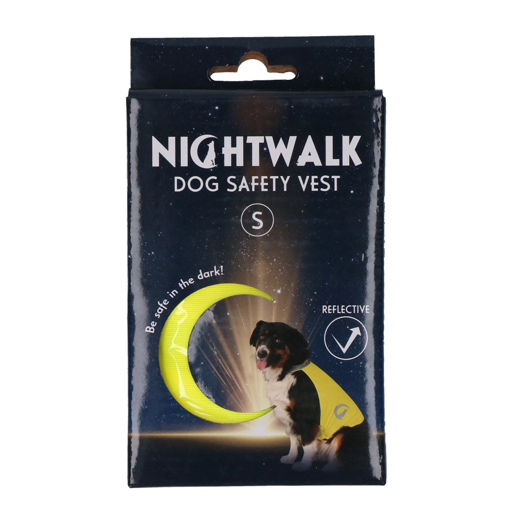 Nightwalk Safety Vest Sicherheitsweste Hund Gelb S