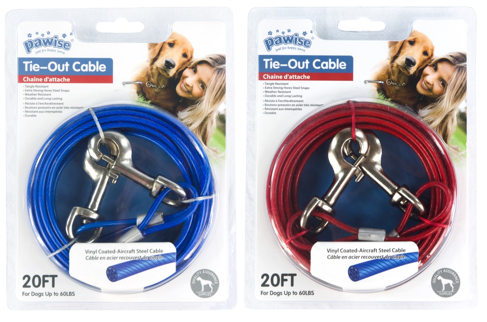 Pawise Tie Out aanleglijn voor honden 7 m