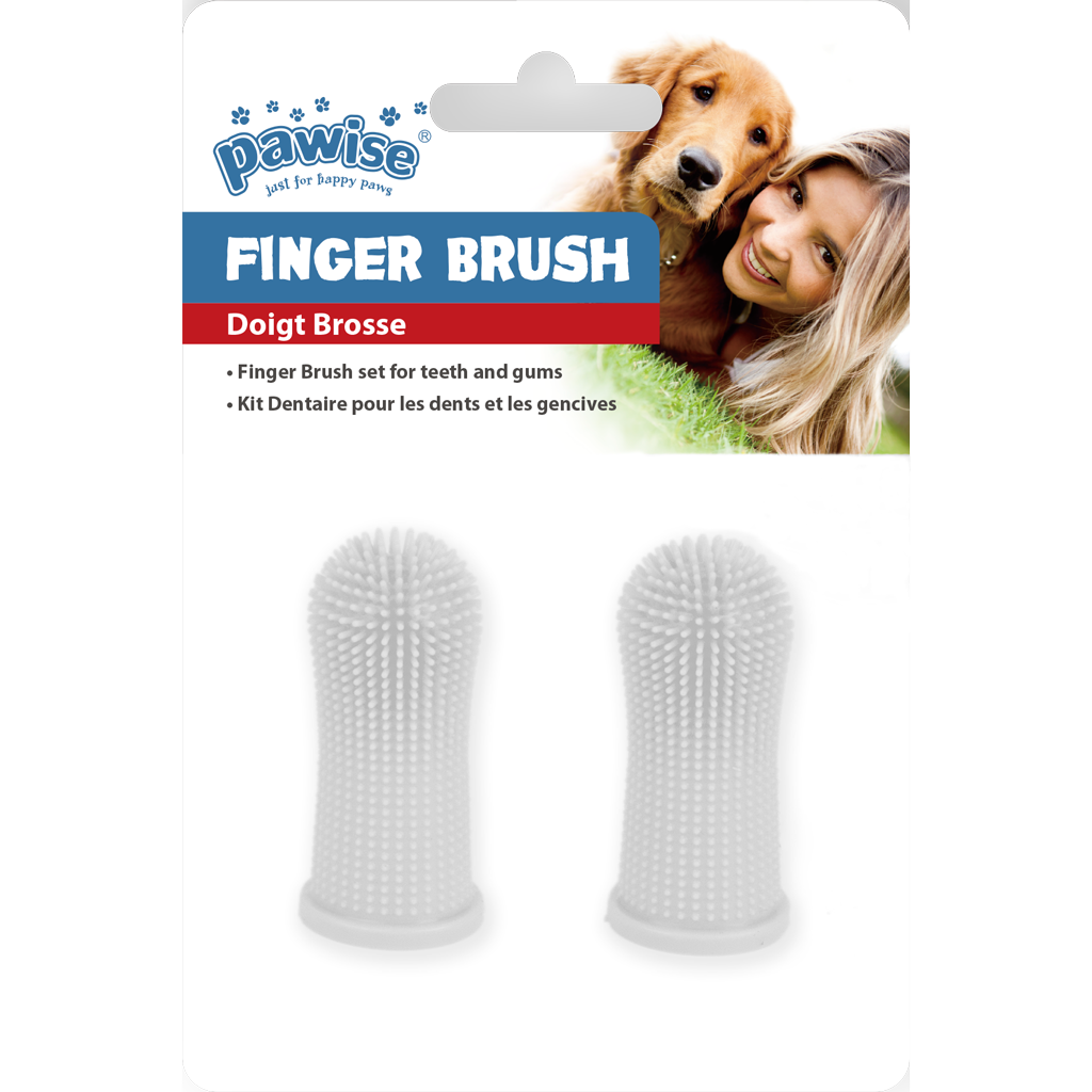 Pawise Finger Brush Fingerzahnbürste für Hunde 2 Stück