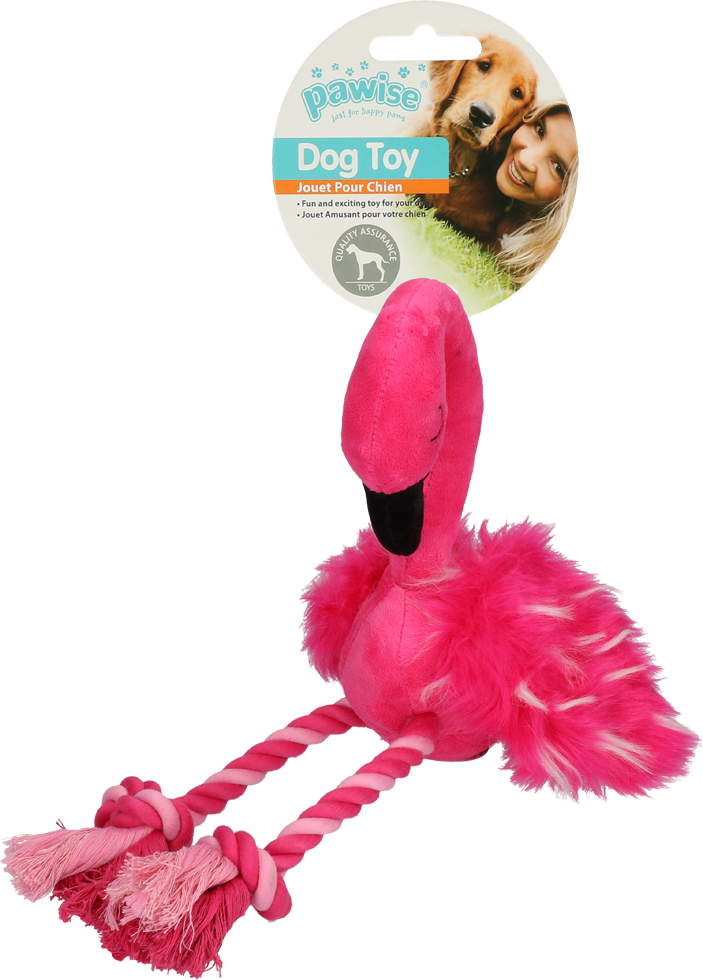 Pawise Flamingo L pluche knuffel met pieper