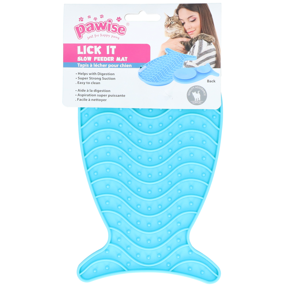 Pawise Lick It Slow Feeder Schleckmatte Fisch für Katzen