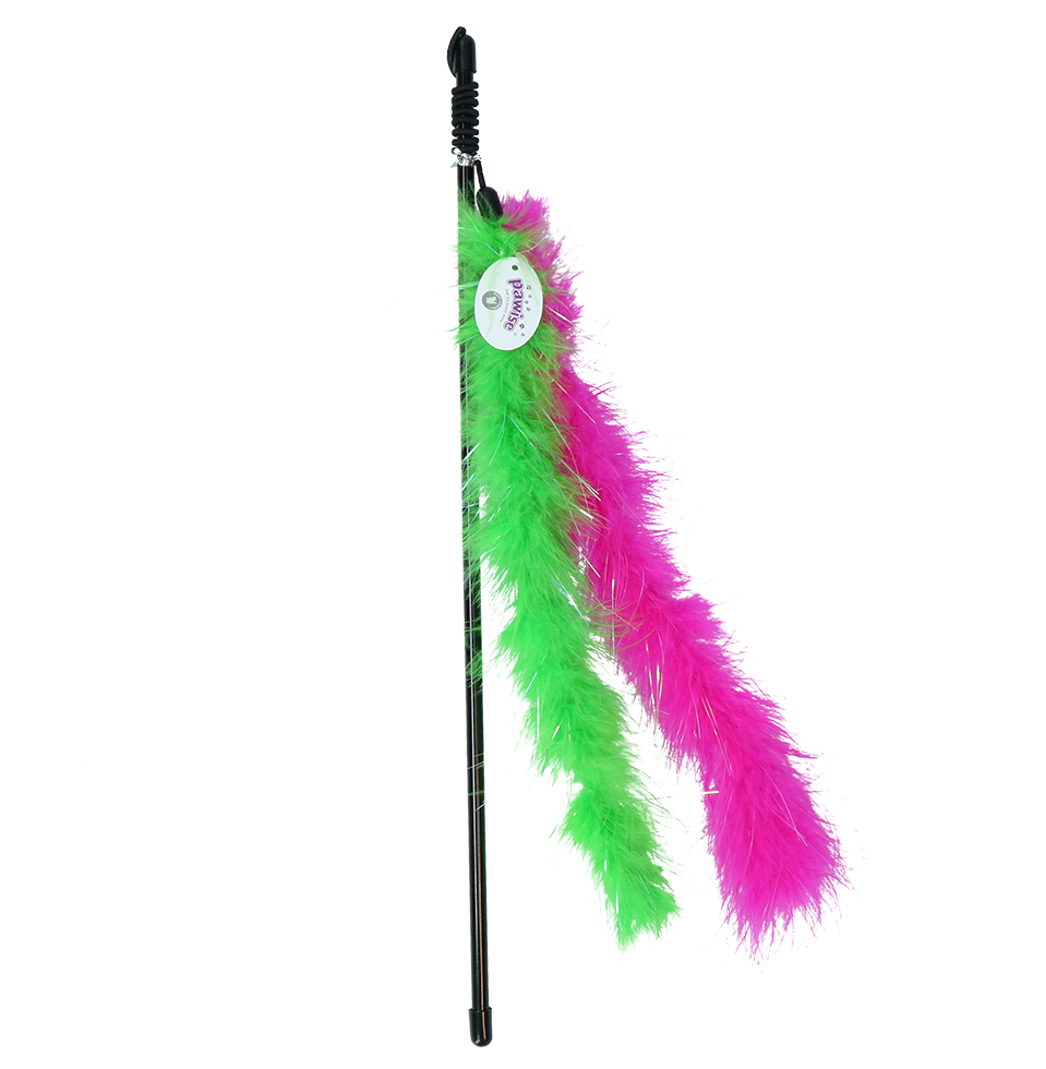 Pawise Cat Glitter Teaser Katzenangel mit Glitzerfedern