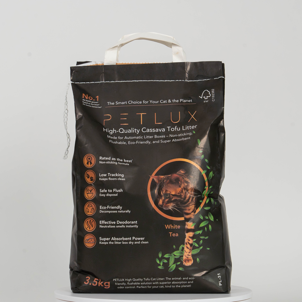 Petlux Maniok-Tofu Katzenstreu 3,5 kg White Tea