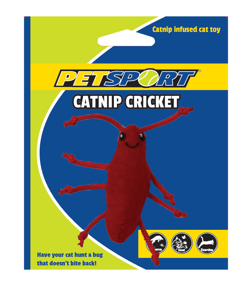 Petsport Catnip Cricket kattenspeelgoed rood