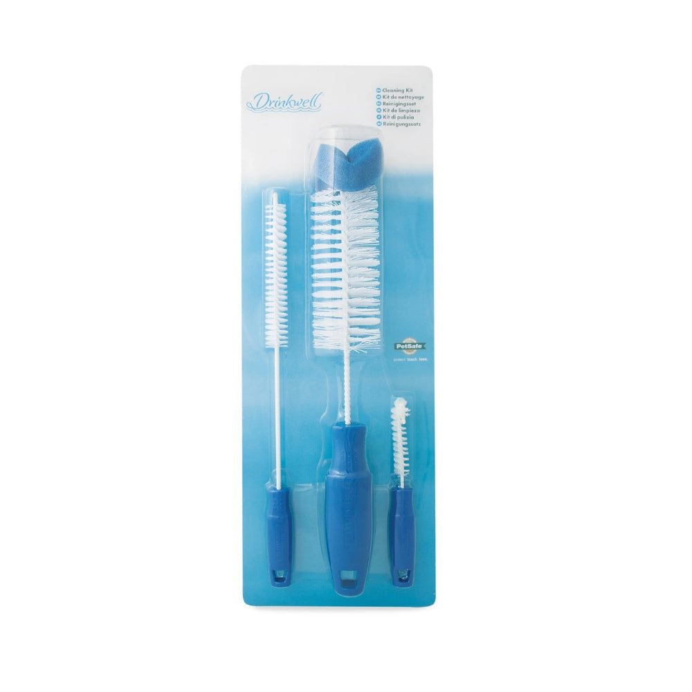 Drinkwell® Reinigungsset – 3 Bürsten mit Schwamm
