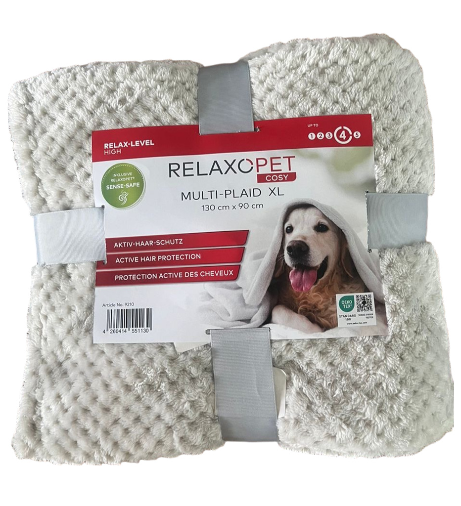 RelaxoPet Cosy Multi-Plaid XL Hundedecke grau