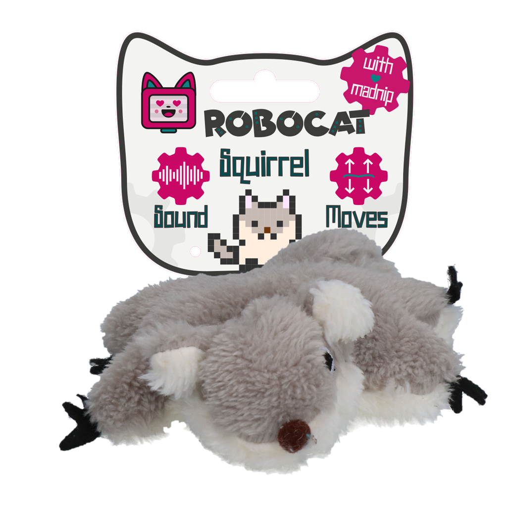 Robocat Écureuil jouet interactif sonore pour chat