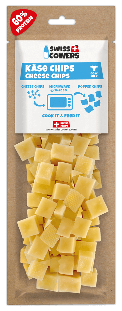 SwissCowers Cheese Chips Käsewürfel für Hunde