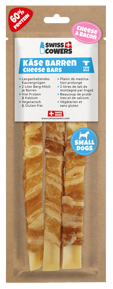 SwissCowers Cheese Bars Bacon S Käse-Kaustange mit Bacon