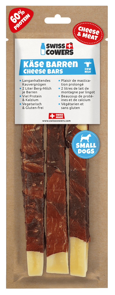 SwissCowers Cheese Bars Black Angus S Käse-Kaustange mit Rindfleisch
