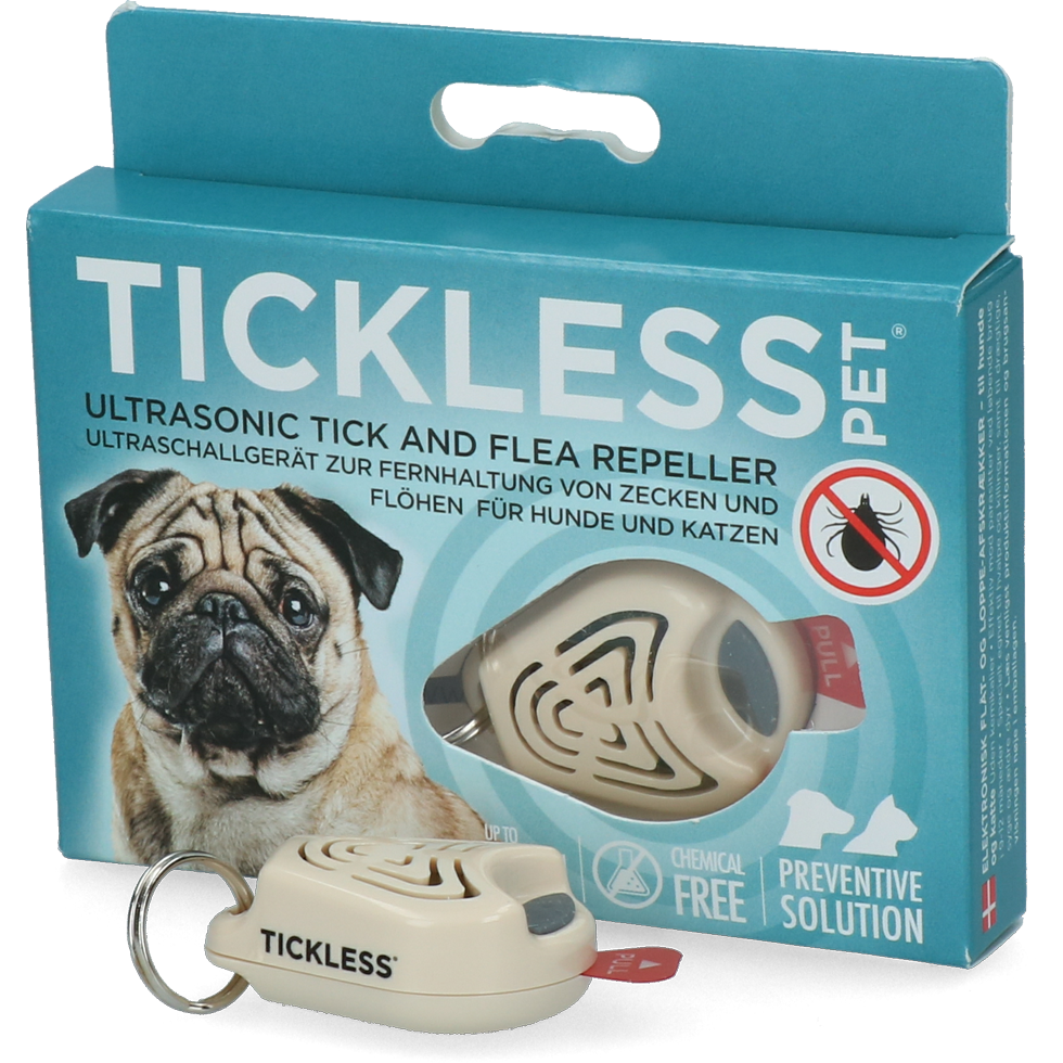 Tickless Pet Ultraschallgerät gegen Zecken und Flöhe beige