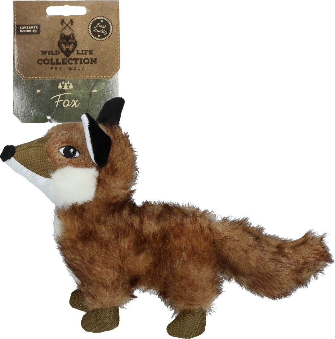 Wild Life Collection Dog Vos pluche hondenspeeltje