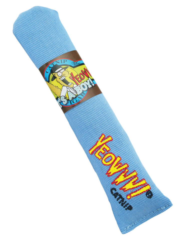 Yeowww! Cigar Katzenminze-Spielzeug Blau 18 cm
