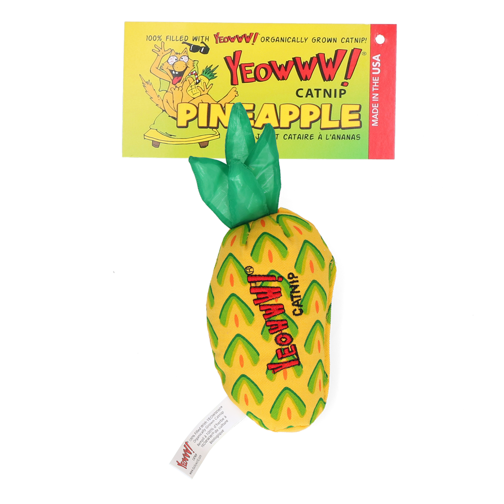 Yeowww! Pineapple jouet herbe à chats ananas 17,7 cm