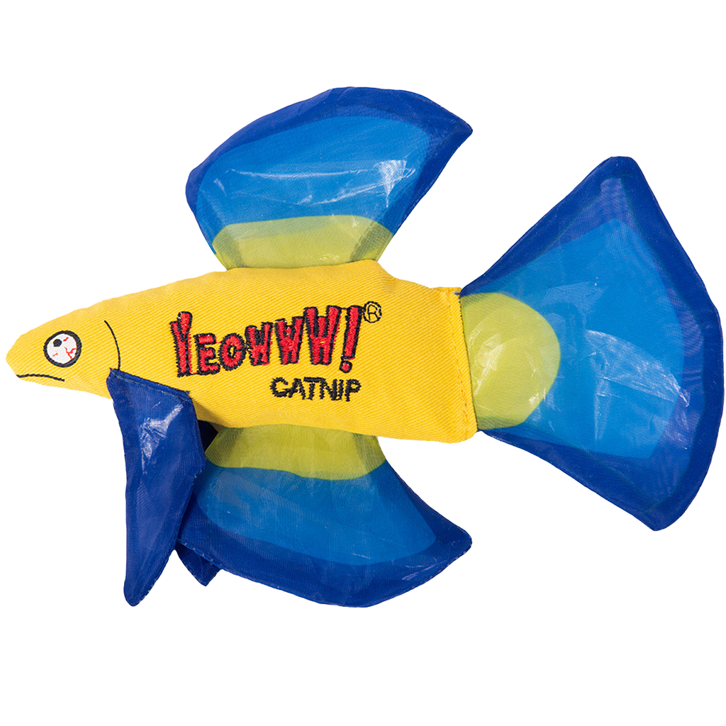 Yeowww! Mo Betta Fish Blau Katzenminze-Spielzeug 17 x 12 cm
