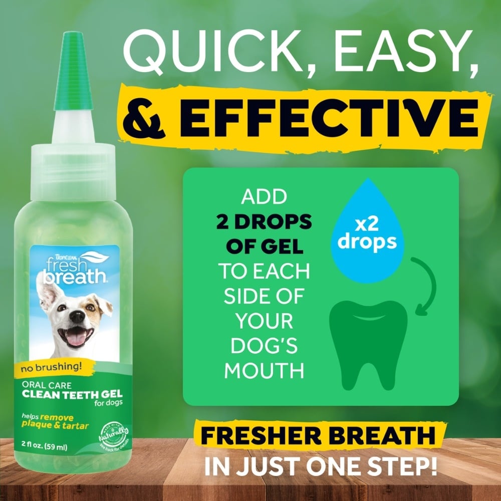 TropiClean Fresh Breath - Clean Teeth Gel voor honden