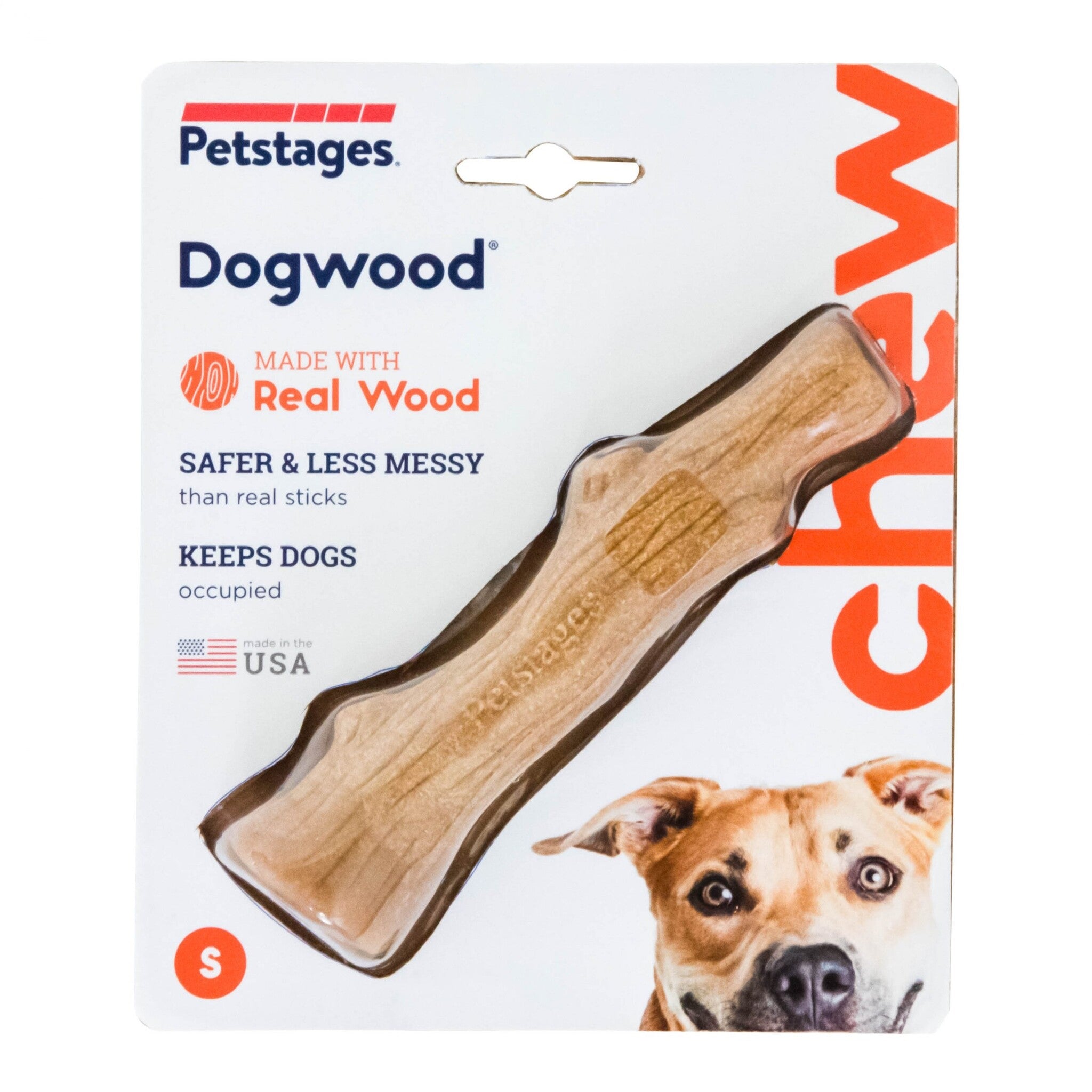 Dogwood Durable Stick kauwspeelgoed houtcomposiet splintert niet Small 13 cm