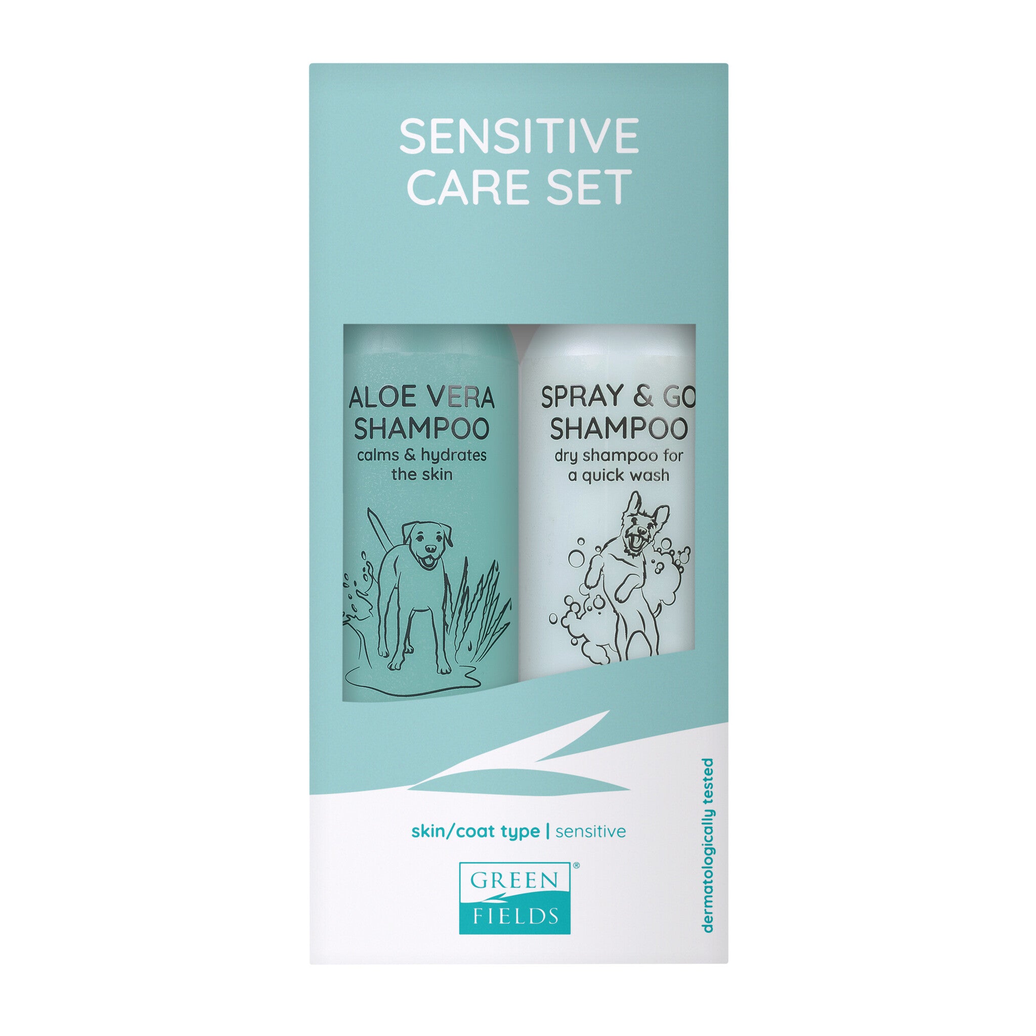 Greenfields Sensitive Care shampoo Aloe Vera Spray & Go 2 x 270 ml