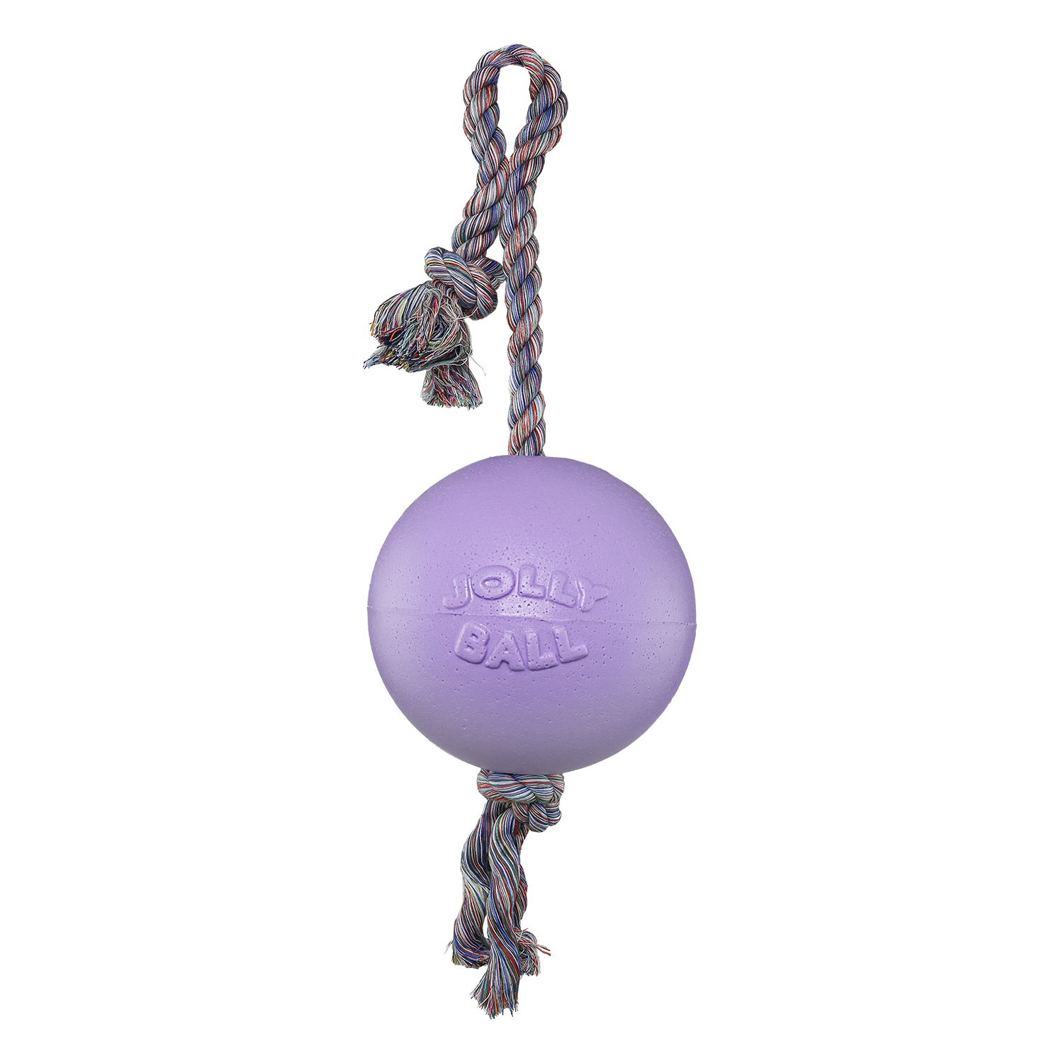 Jolly Pets Jolly Romp-n-Roll Spielball mit Seil Hellviolett M (15 cm)