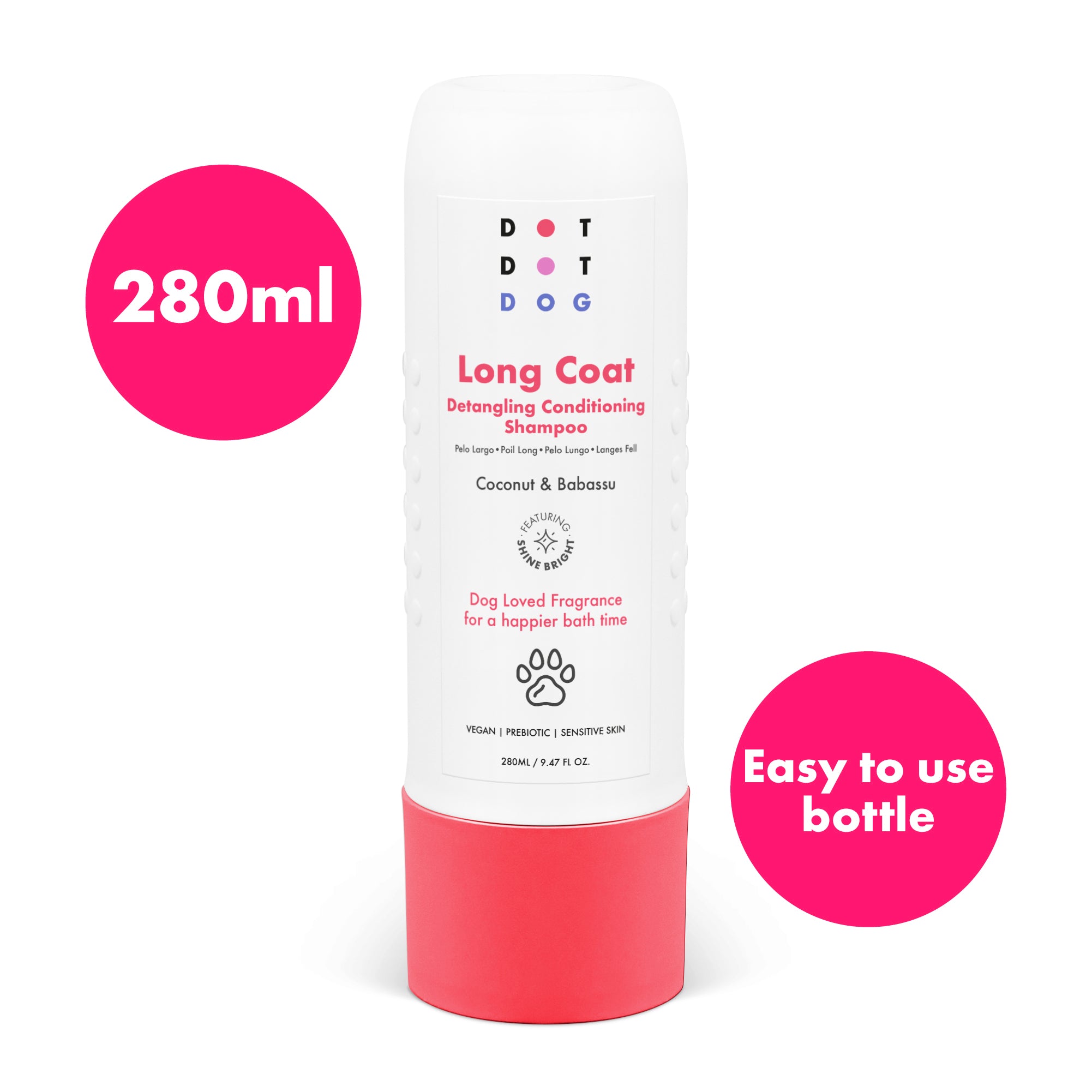 DotDotPet Long Coat Conditioning shampoo ontwarrend 280 ml
