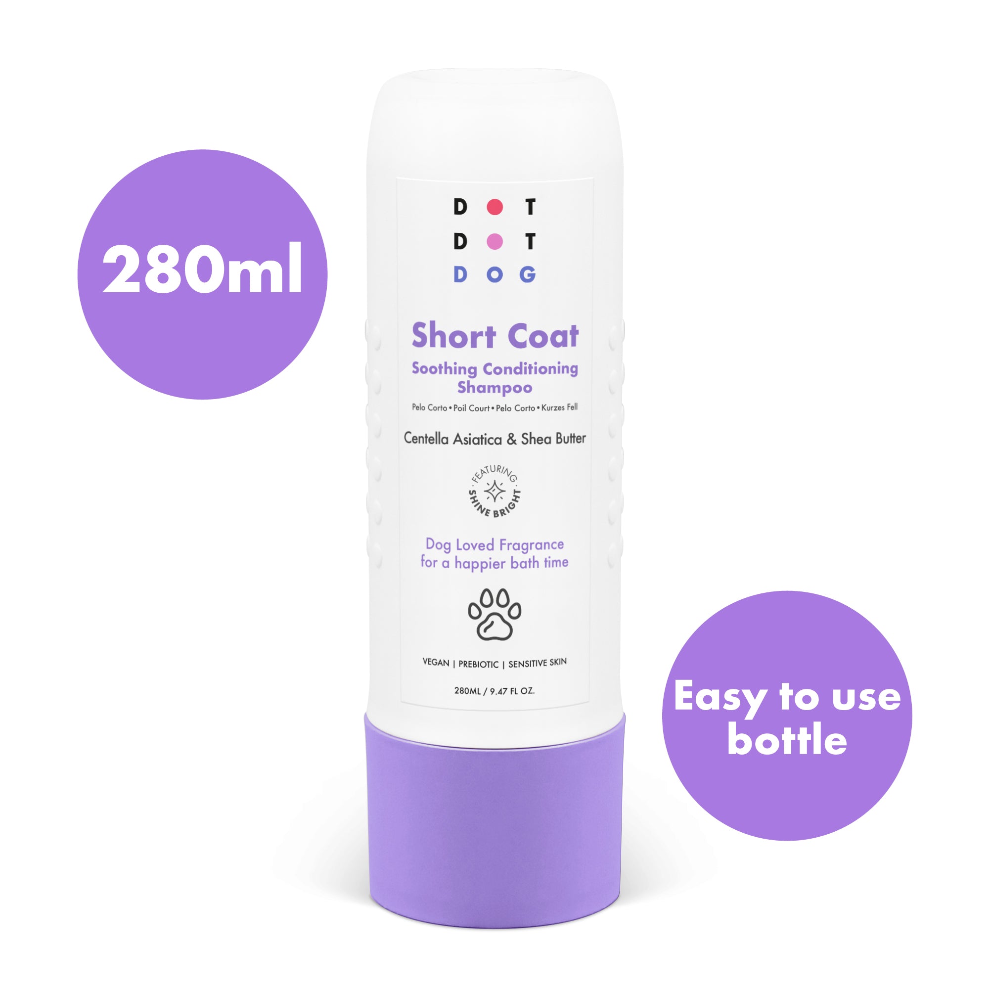 DotDotPet Short Coat Conditioning shampoo hond 280 ml