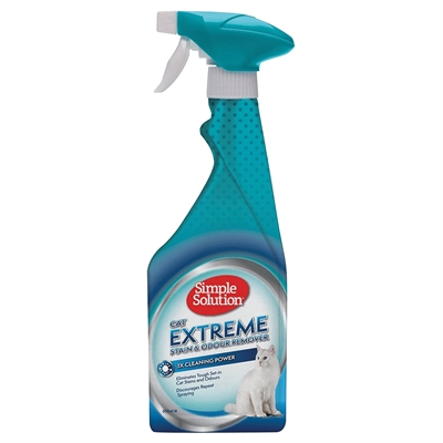 SIMPLE SOLUTION Stain & Odour Vlekverwijderaar Kat Extreme Pro-bacteriën neutraliseert geuren snel, effectief op oude en nieuwe vlekken - 750 ml