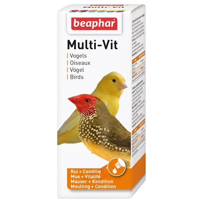 BEAPHAR Vogelvitaminen Multi-Vit Versnelt rui, bevordert conditie, verhoogt zangprestaties - 50 ml