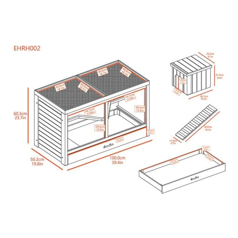New Age Pet konijnenhok Park Avenue 65×90 cm – ECOFLEX®