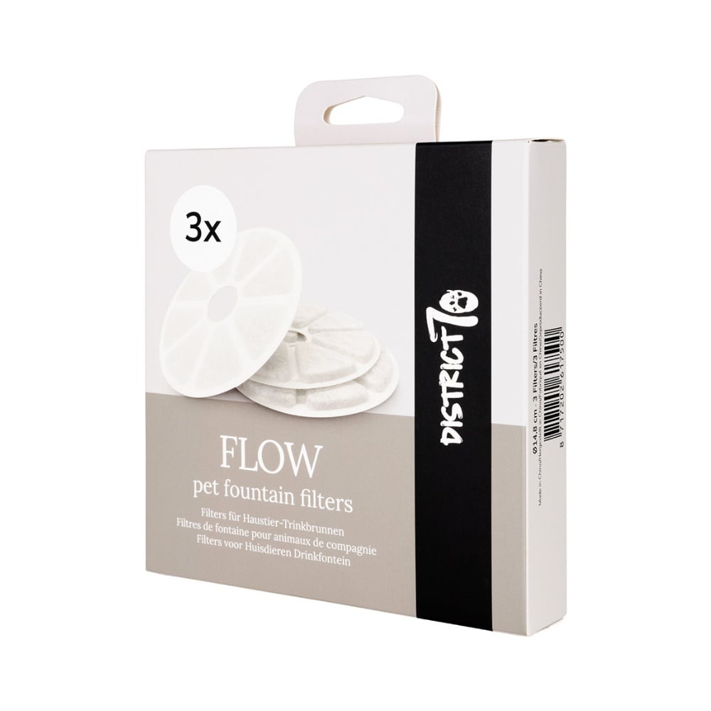 District 70 Koolstoffilters FLOW - 3 stuks voor Drinkfontein