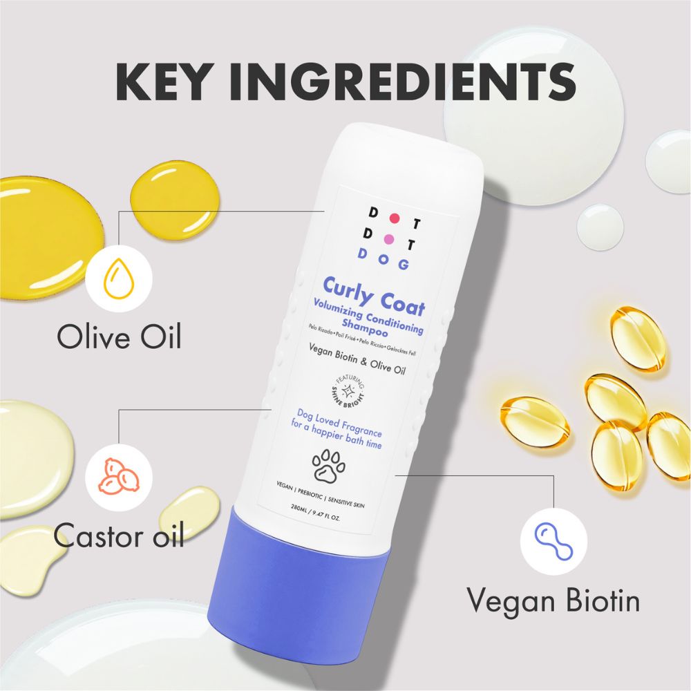 DotDotPet Curly Coat Conditioning Shampoo krulvachten shampoo 280 ml
