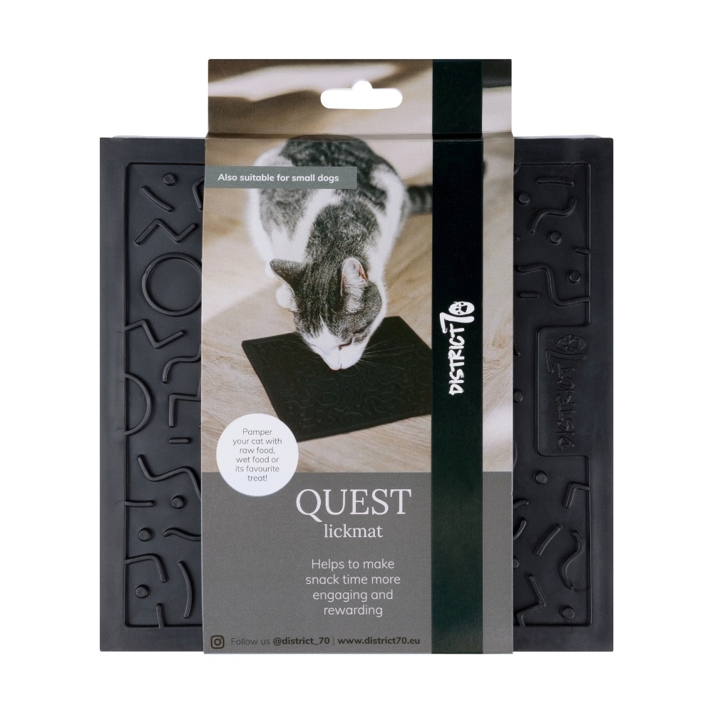District 70 Likmat QUEST Donkergrijs 20×20 cm – Kattenaccessoire