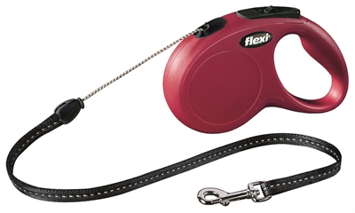 FLEXI Rollijn Classic Cord - dubbele remtechniek, 5 m, tot 12 kg - Rood - S