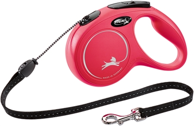 FLEXI Rollijn Classic Cord Dubbele remtechniek 5 m - Rood - tot 20 kg