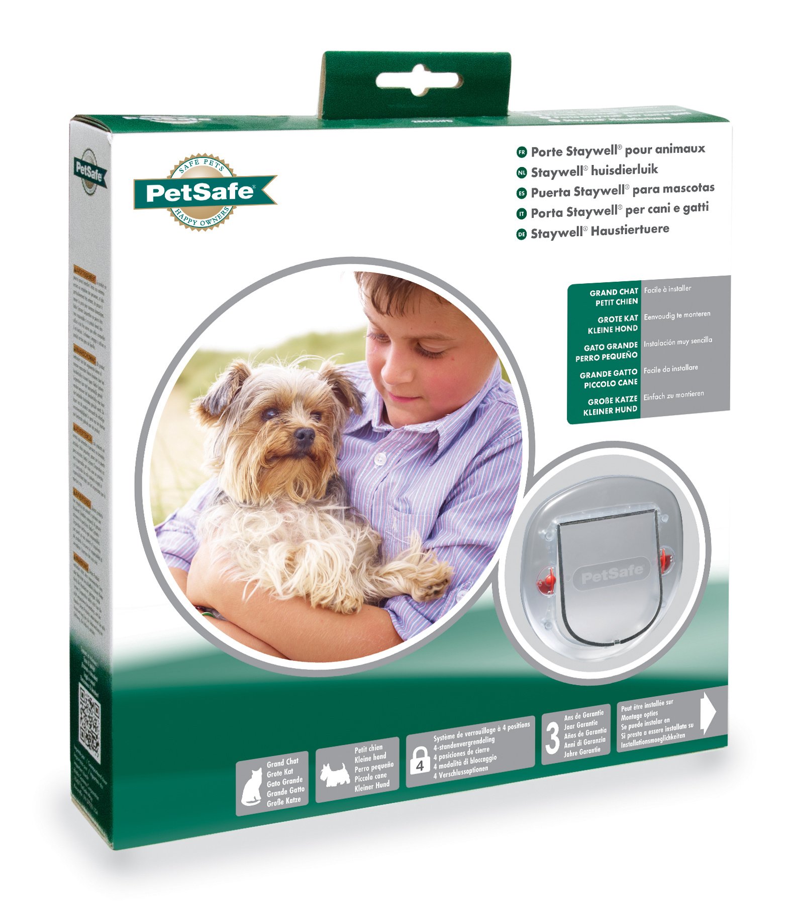 PetSafe Kattenluik Staywell® Big Cat/Small Dog 4-standen – Frosted