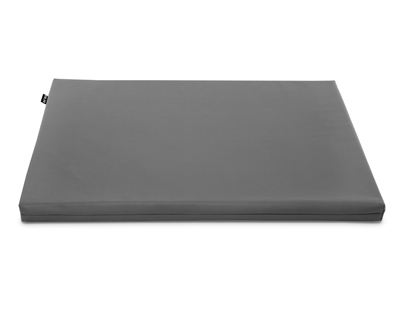 BIA Hondenmatras Bed Ligbed Polyetherkern voor juiste gewichtsverdeling, kunstleer makkelijk schoon - Grijs - 118x73 cm