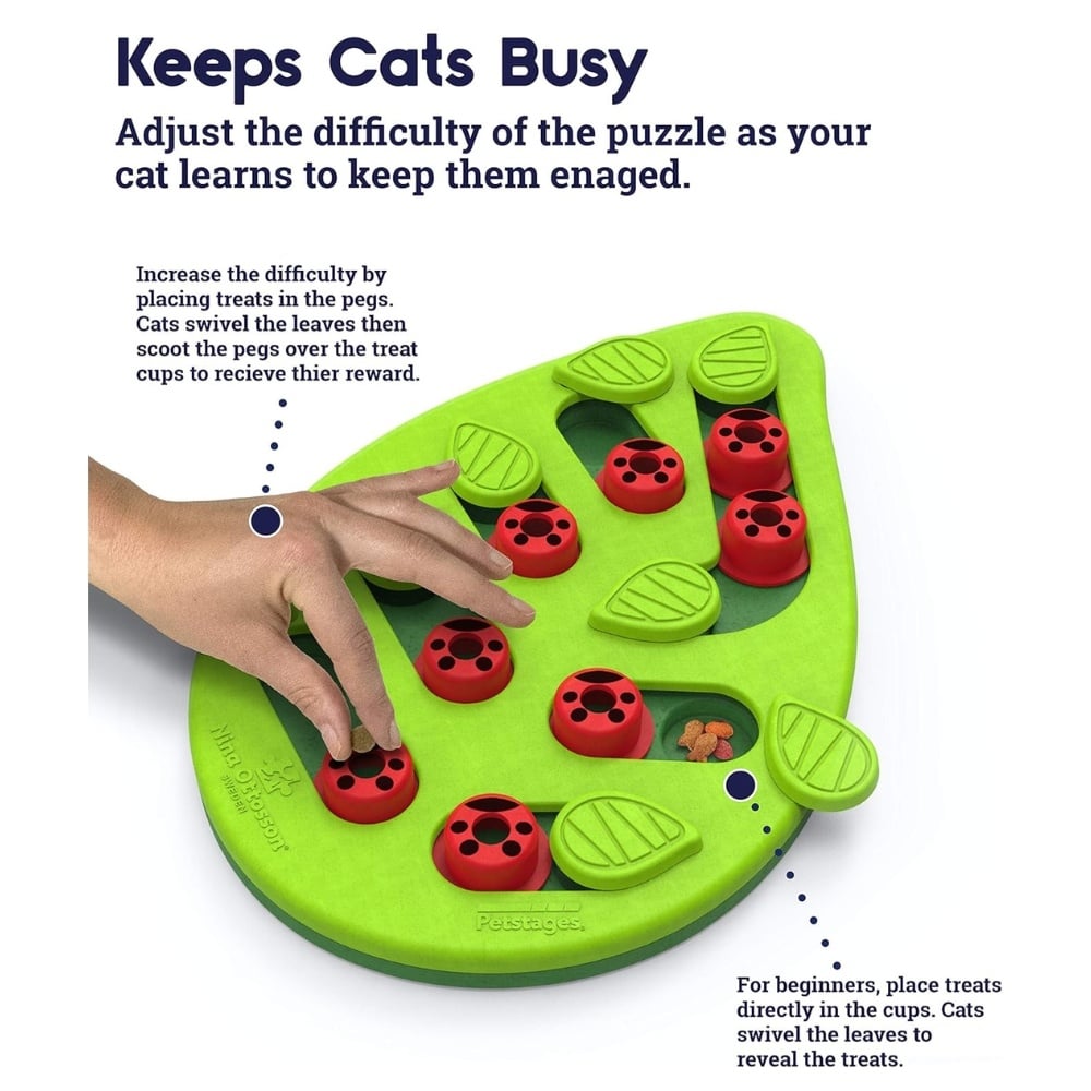 Petstages Kattenpuzzel Buggin' Out Puzzle & Play – Uitdagend Speelgoed