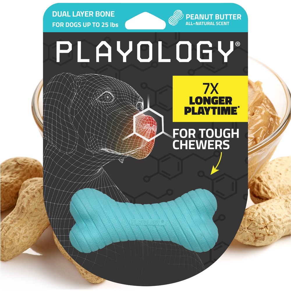 Playology Dual Layer Bone honden kauwspeeltje