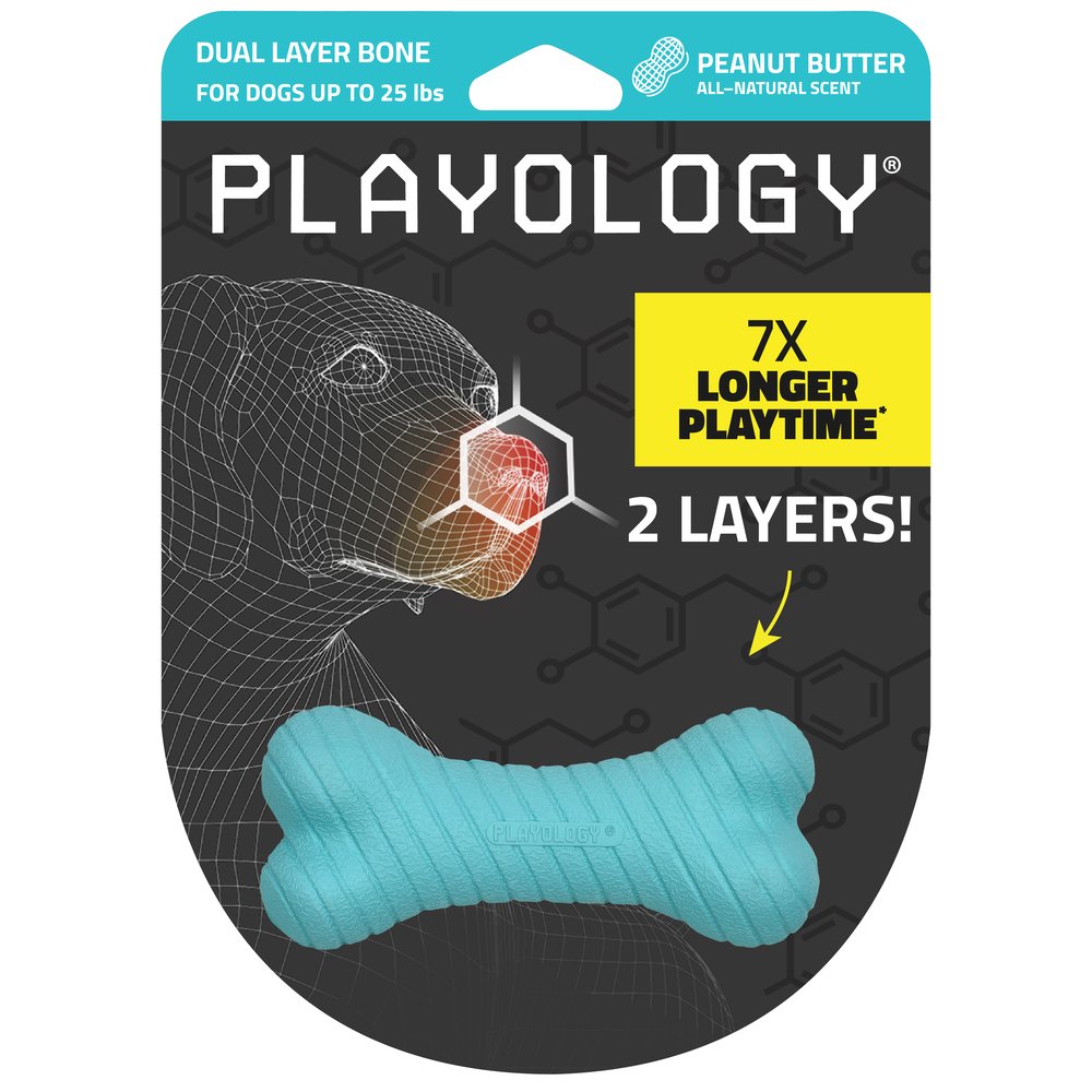 Playology Dual Layer Bone honden kauwspeeltje