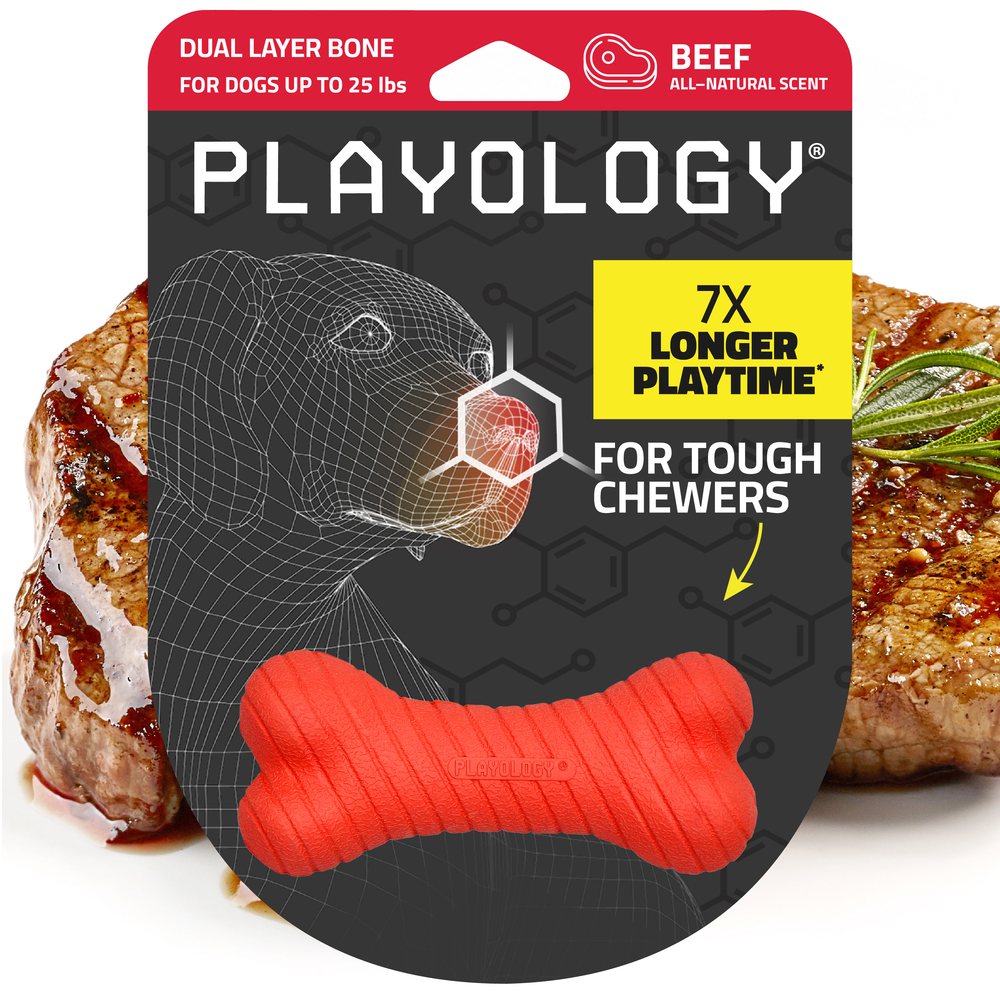 Playology Dual Layer Bone honden kauwspeeltje
