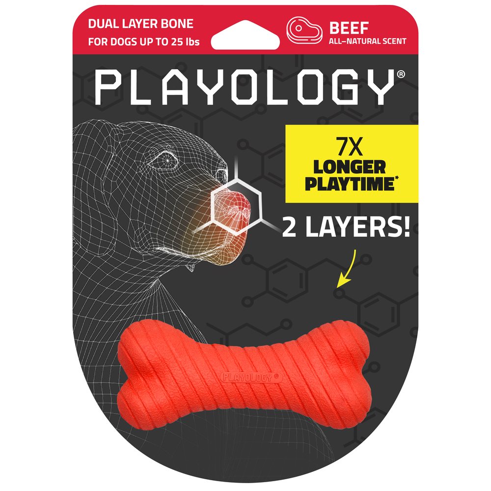 Playology Dual Layer Bone honden kauwspeeltje